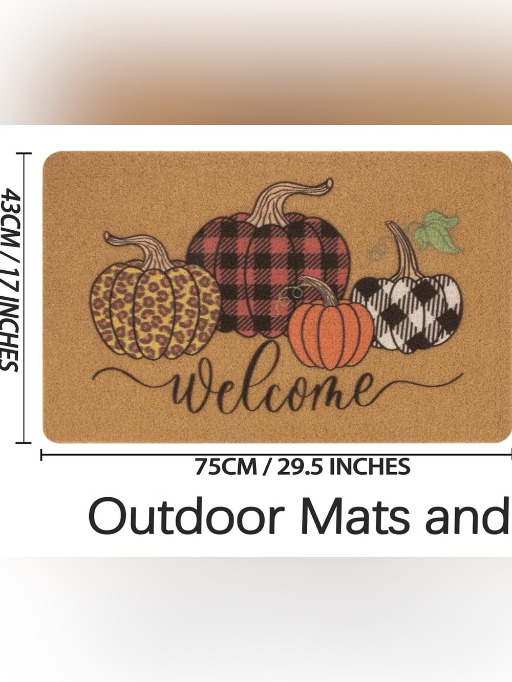 Hello Pumpkin Welcome Doormat